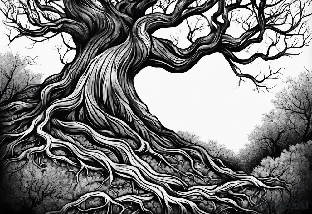 Tree roots tattoo idea