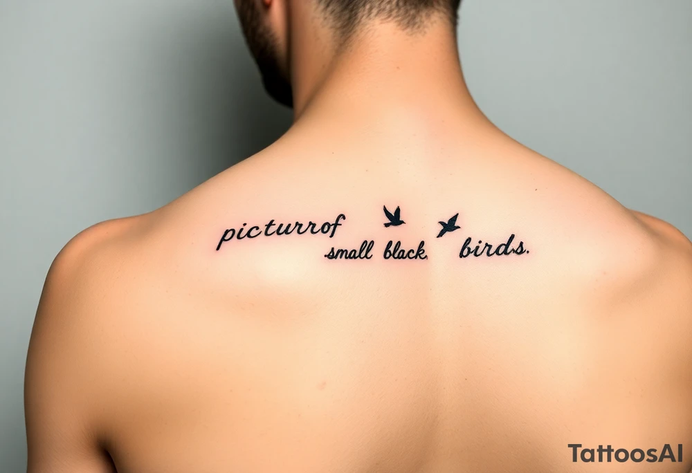 pictur of small black birds flying down arm tattoo idea