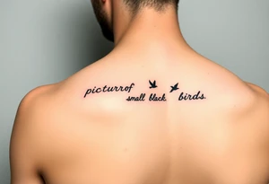 pictur of small black birds flying down arm tattoo idea