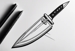 a stiletto knife opening an envelope tattoo idea