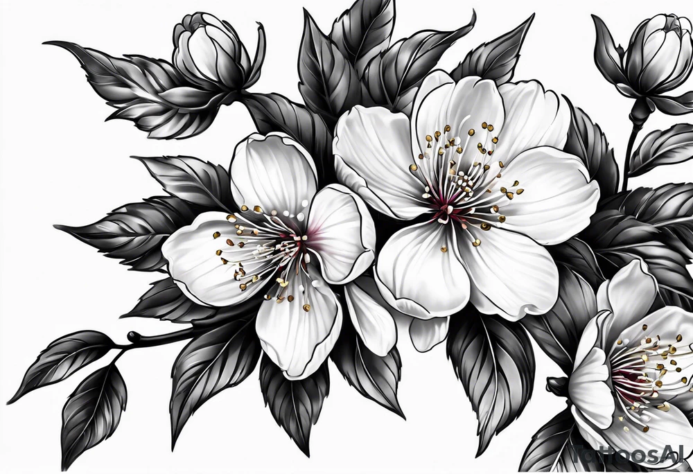 Cherry blossom for back tattoo but size is small tattoo idea