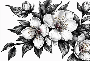 Cherry blossom for back tattoo but size is small tattoo idea