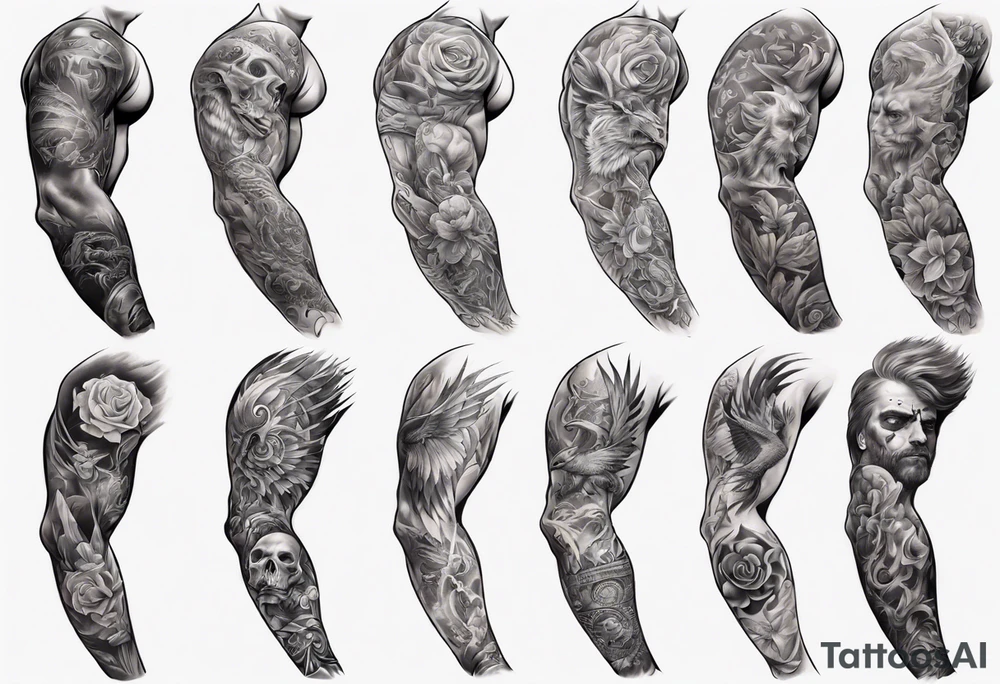 full arm. Very masculine tattoo idea