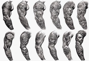 full arm. Very masculine tattoo idea