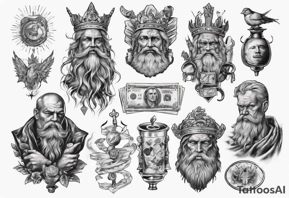 swedish god with money tattoo idea