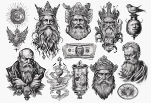swedish god with money tattoo idea