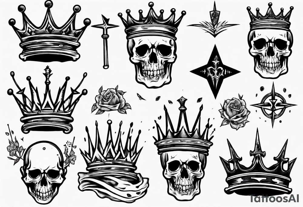 Crown on the grave tattoo idea