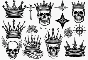 Crown on the grave tattoo idea