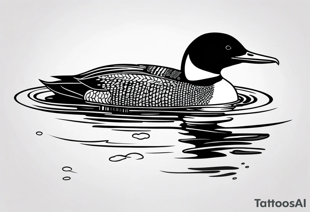 Loon diving tattoo idea