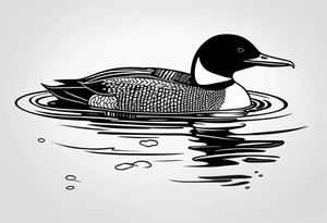 Loon diving tattoo idea