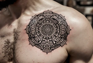 Aztec calendar tattoo idea