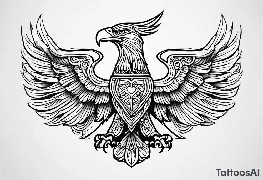 Slavic eagle tattoo idea