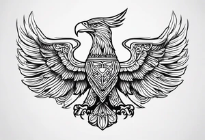 Slavic eagle tattoo idea