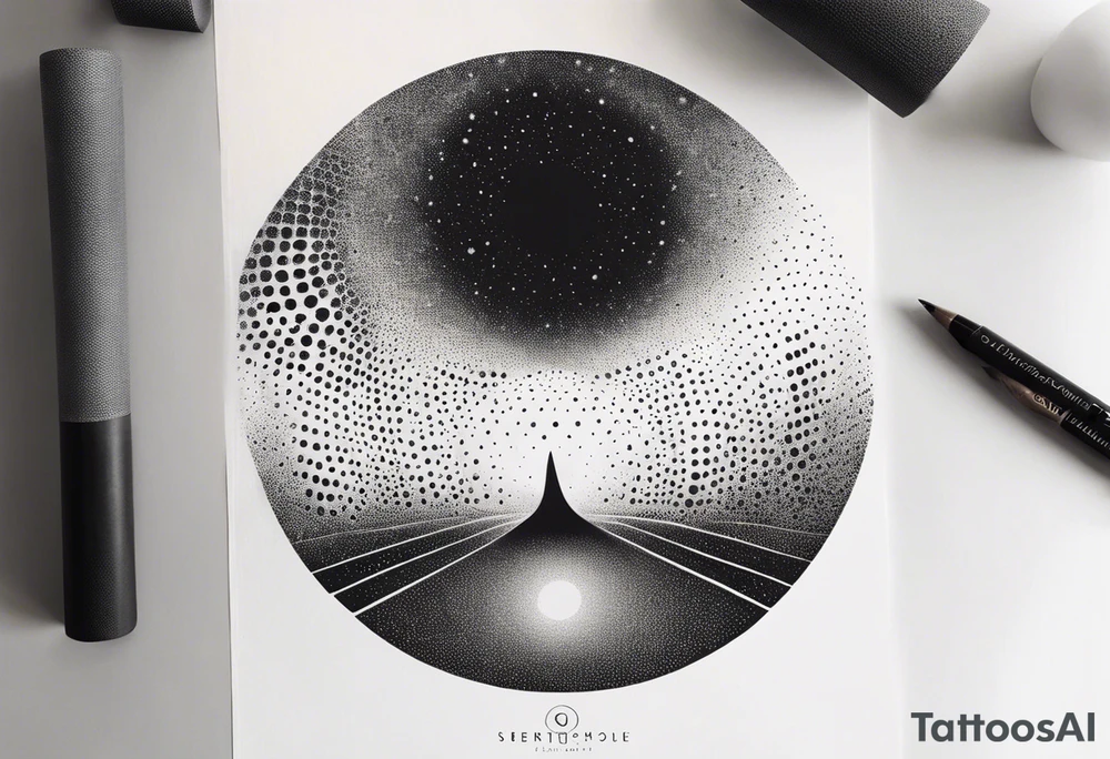 wormhole deformation of space tattoo idea