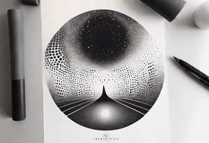 wormhole deformation of space tattoo idea