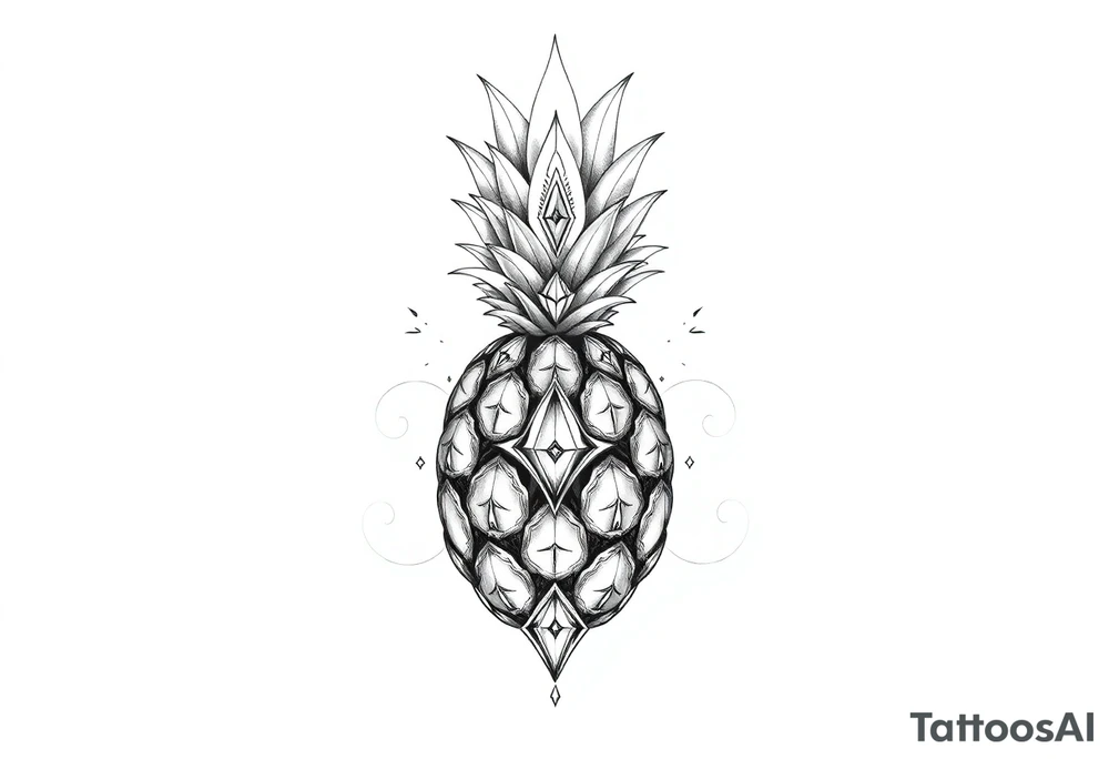 Majestic powerful pineapple with a crowns and diamonds vagina tattoo idea Majestic powerful pineapple with a crowns and diamonds vagina tattoo idea
