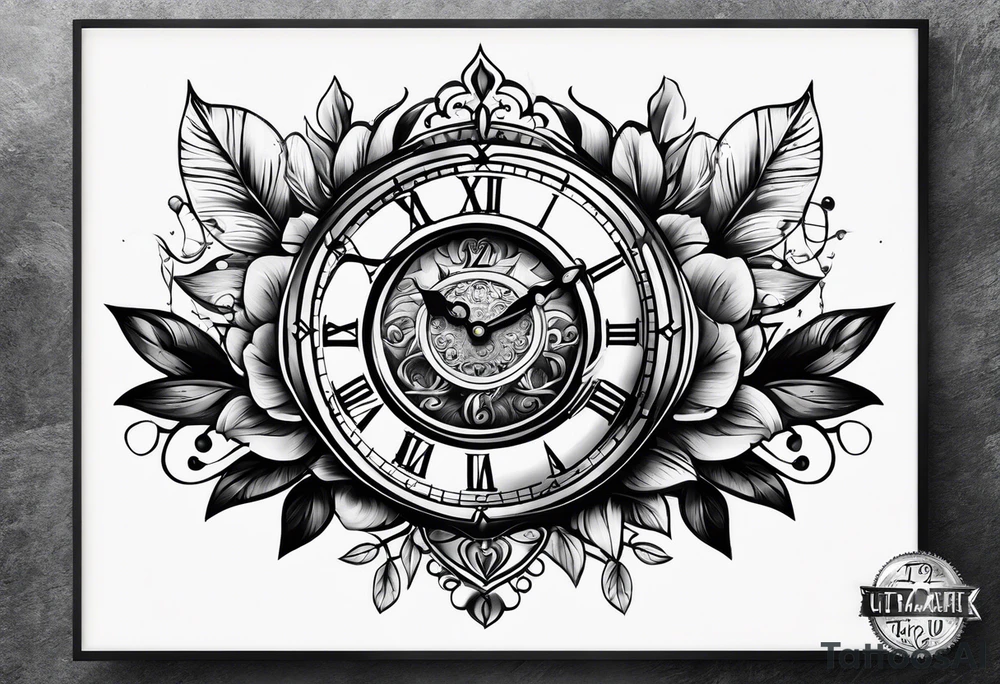 clock tattoo idea