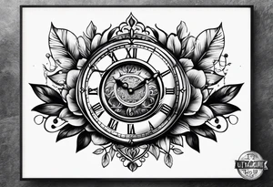 clock tattoo idea