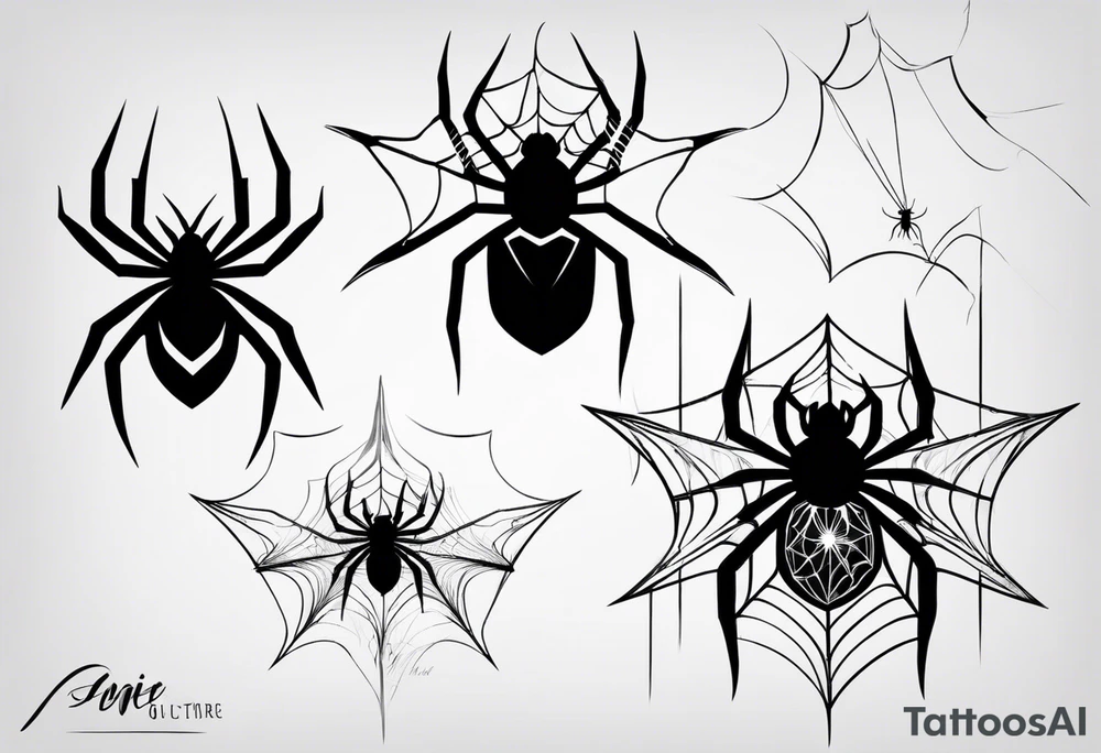 Minimalistic spider tattoo idea