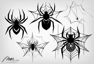 Minimalistic spider tattoo idea