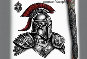Spartan armor sleeve tattoo idea