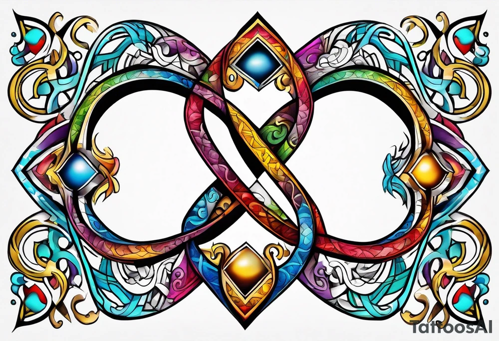 Infinity sign with autism colored border tattoo idea