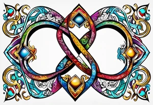 Infinity sign with autism colored border tattoo idea