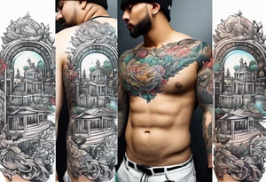 incorporate ideas from the sprawl book series
 into a sybmolic tattoo tattoo idea