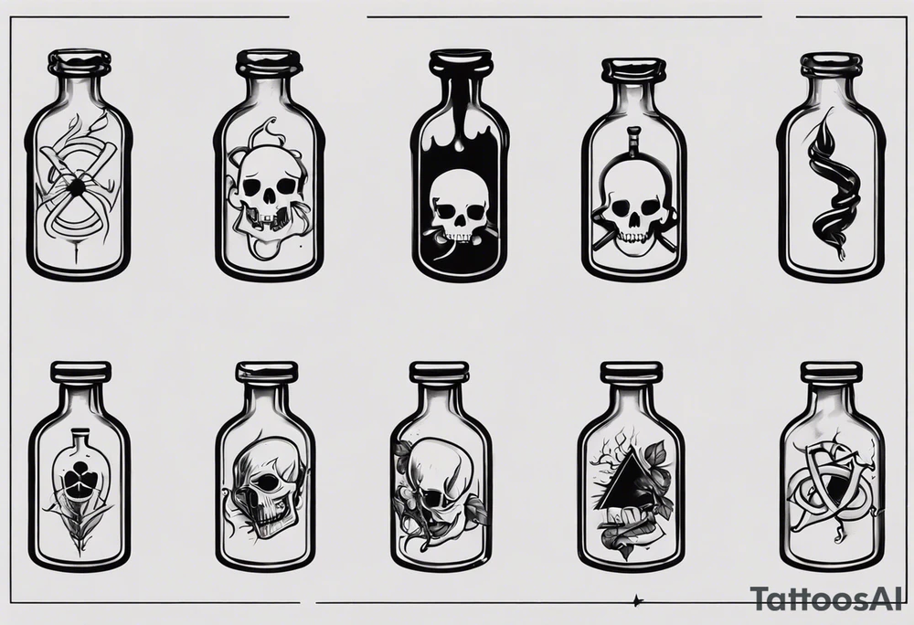 Poison bottle tattoo idea