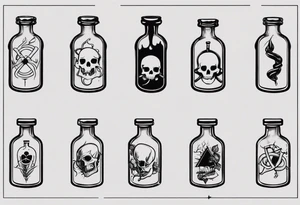 Poison bottle tattoo idea