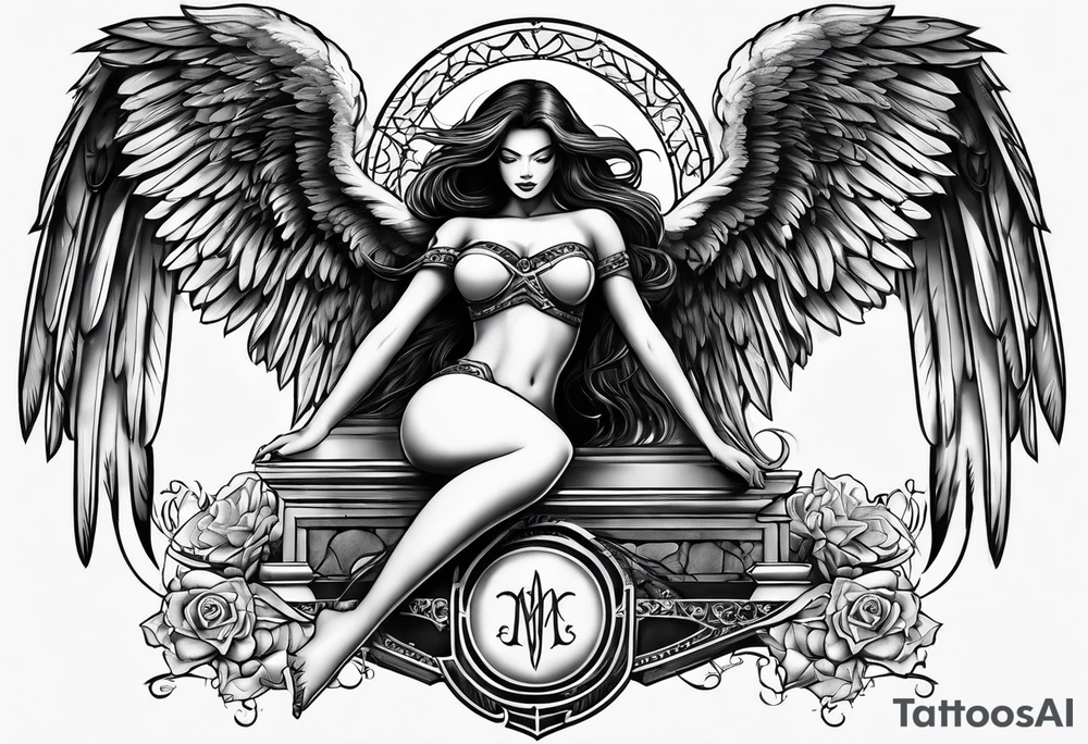fallen angel tattoo idea
