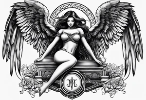 fallen angel tattoo idea