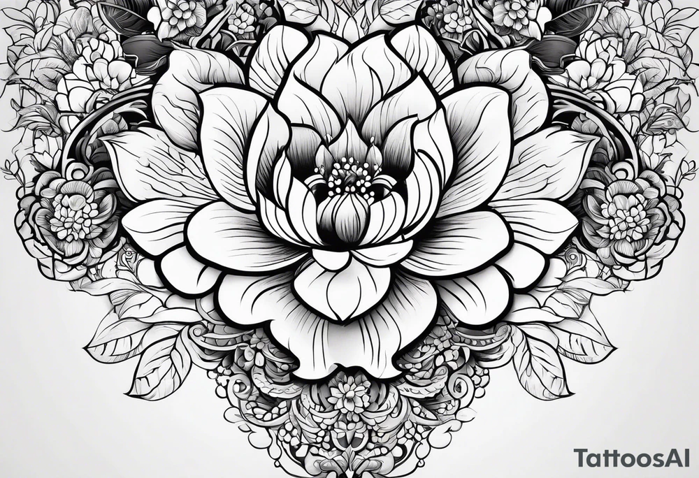 pattern flowers lace tattoo idea
