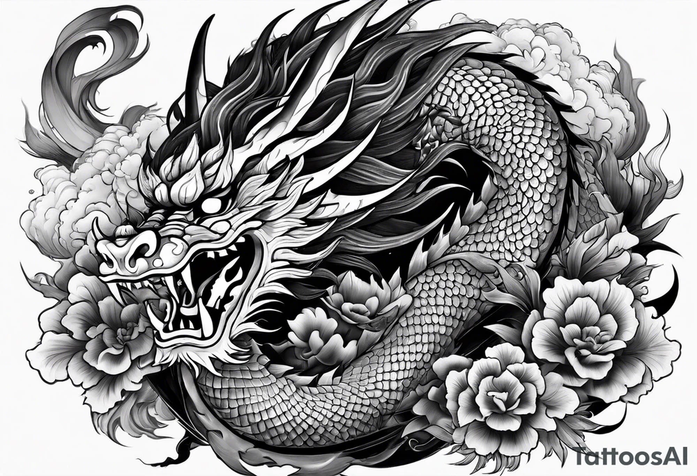 Kaido in dragon form tattoo idea