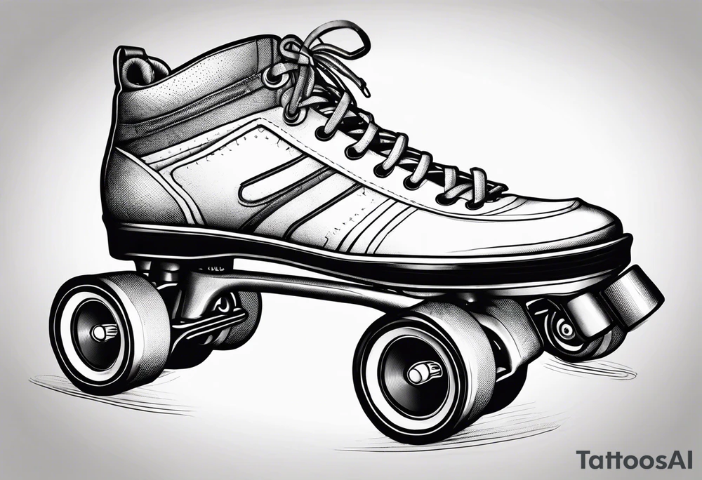 Rollerskates with boombox tattoo idea