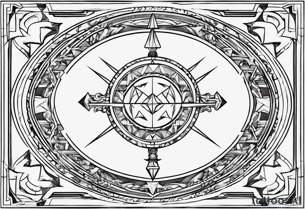 Sagittarius flash small tattoo idea