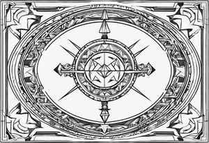 Sagittarius flash small tattoo idea