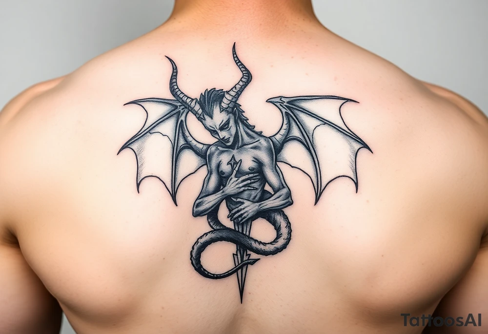 Devil protecting lillith tattoo idea