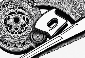 Hand saw tattoo idea