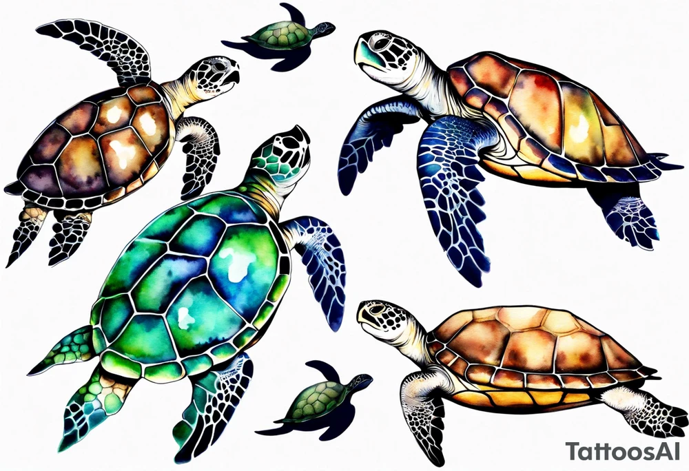 Sea turtle tattoo idea