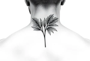 palm leaves neck tattoo tattoo idea