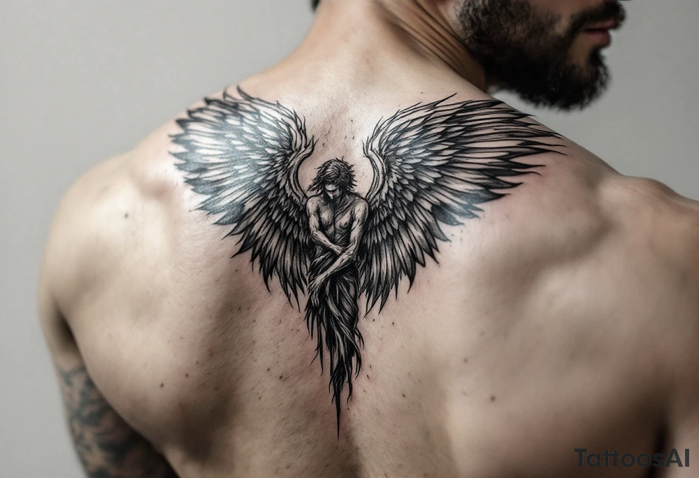Angel tattoo tattoo idea