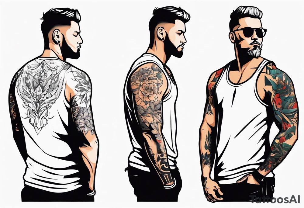 man with big penis tattoo idea