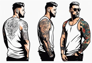 man with big penis tattoo idea