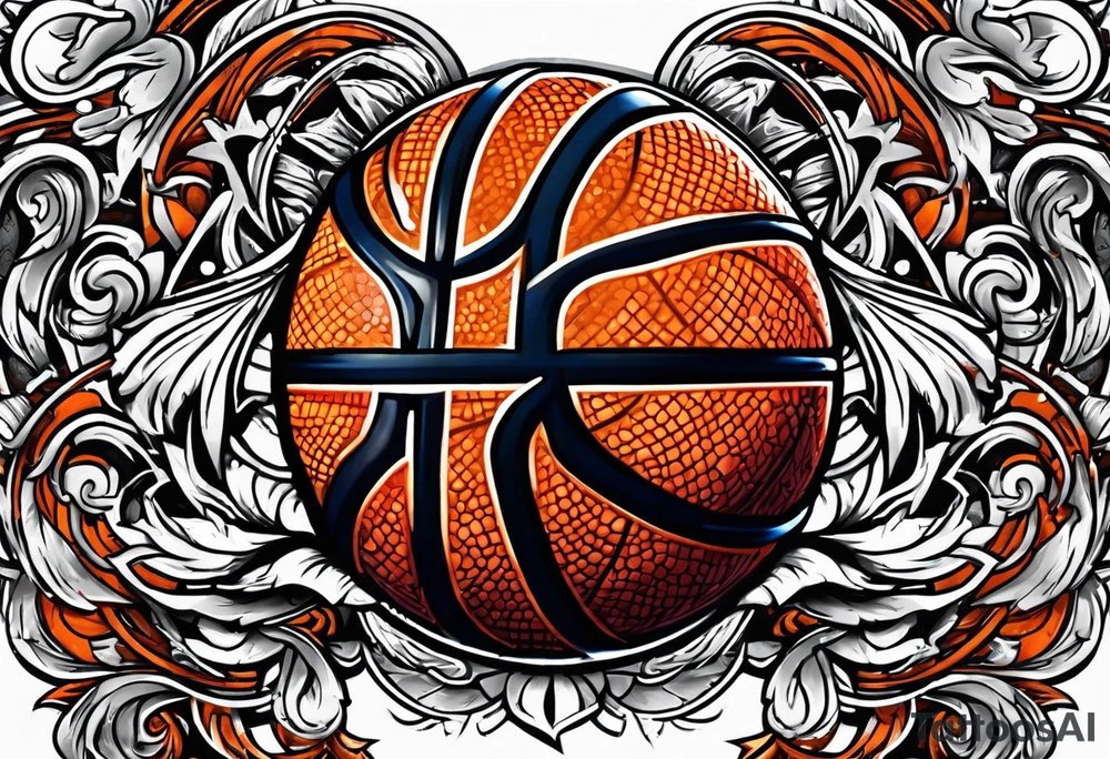 detroit city , basketball with 23 and virgo symbol tattoo idea