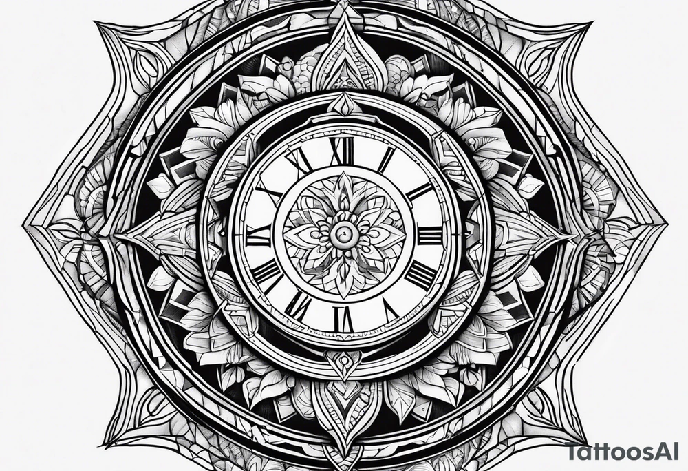Avó a parar o relógio tattoo idea