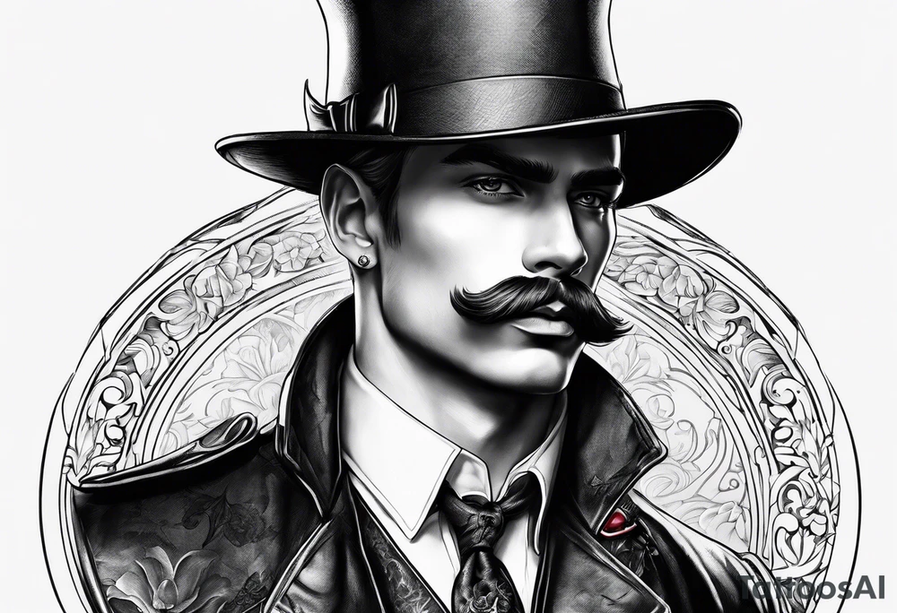male version of iltte red riding hat fairytale tattoo idea