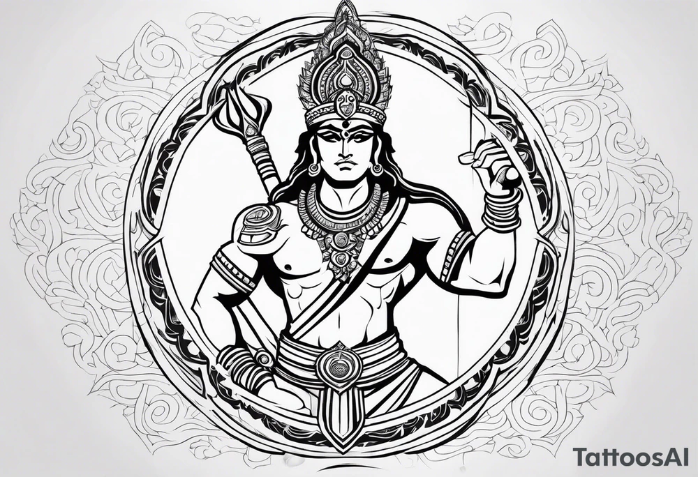 Hindu warrior Karna tattoo idea