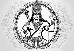 Hindu warrior Karna tattoo idea