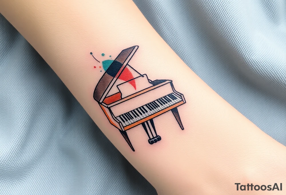grand piano tattoo idea